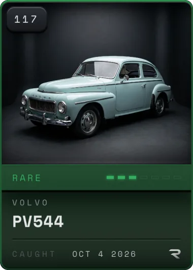 Rare Volvo PV544 card, #117