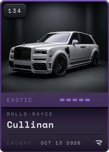 Exotic Rolls-Royce Cullinan card, #134