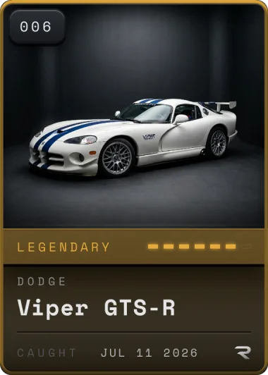 Legendary Dodge Viper card, #6