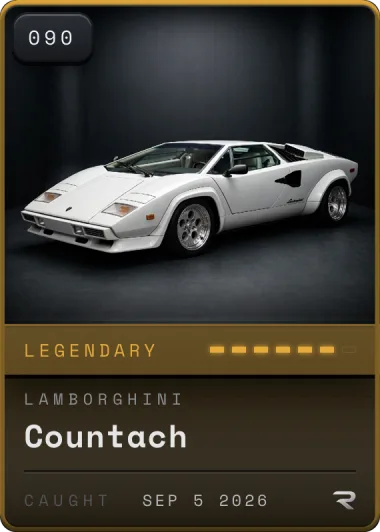 Legendary Lamborghini Countach card, #90