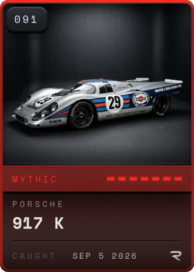 Mythic Porsche 917 card, #91