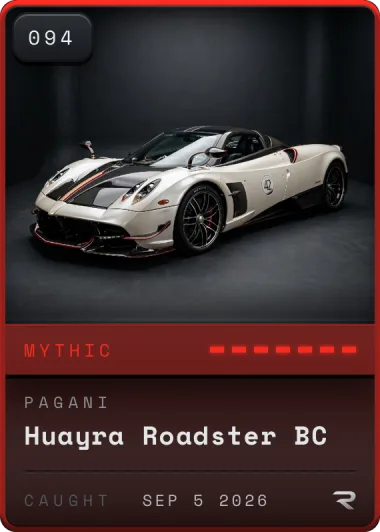 Mythic Pagani Huayra Roadster BC card, #94