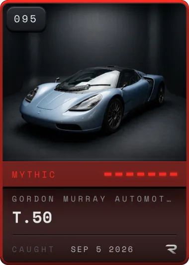 Mythic Gordon Murray Automotive T.50 card, #95